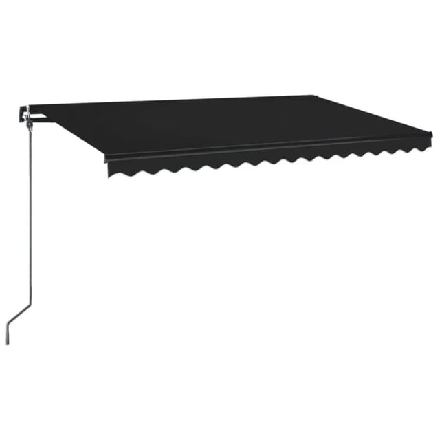 vidaXL Markise Manuell Einziehbar 400x350 cm Anthrazit 3069179