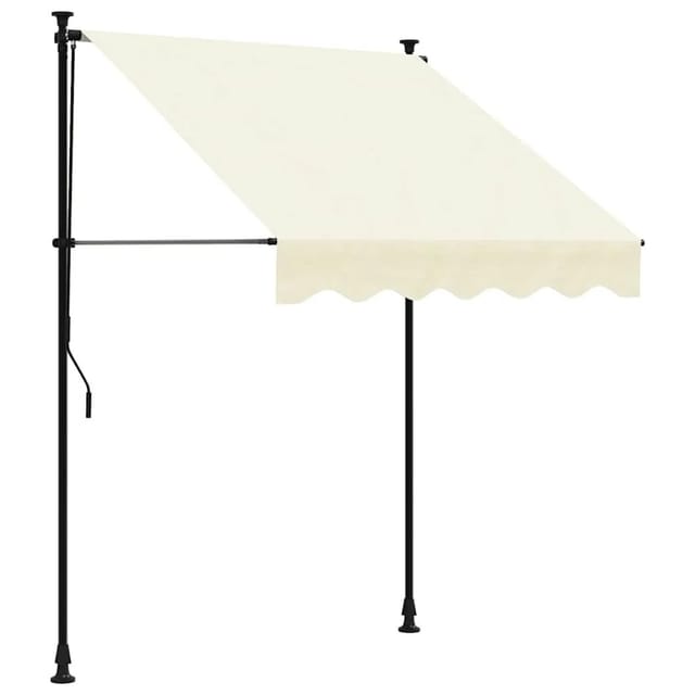 vidaXL Markise Einziehbar Creme 150x150 cm Stoff und Stahl 368744
