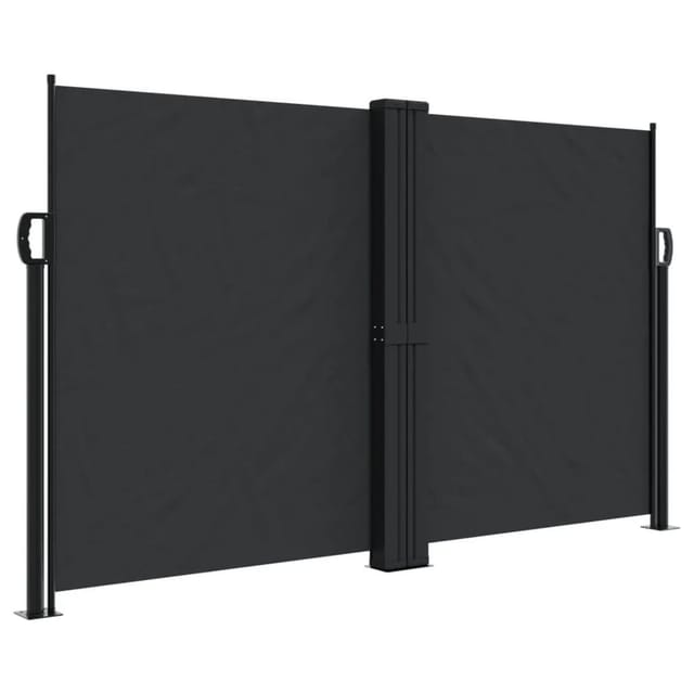 vidaXL Seitenmarkise Ausziehbar Schwarz 140x1000 cm 4004714