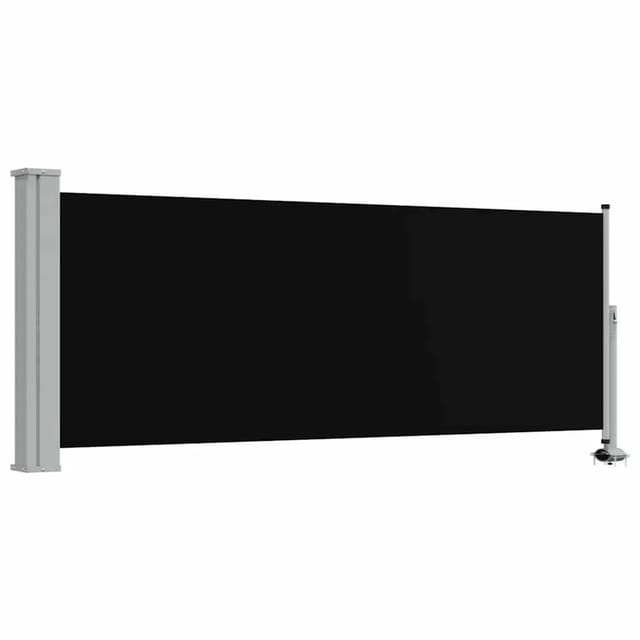 vidaXL Ausziehbare Seitenmarkise 100 x 300 cm Schwarz 45184