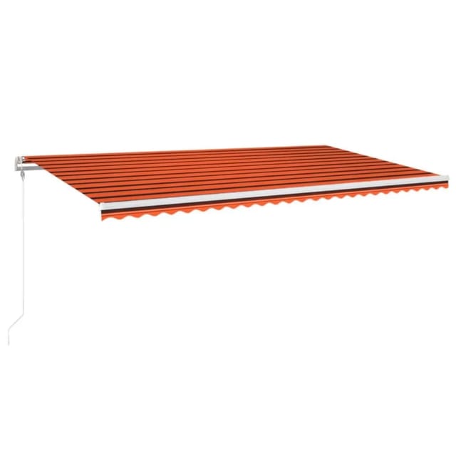 vidaXL Automatische Markise mit LED & Windsensor 600x300 Orange/Braun 3068975