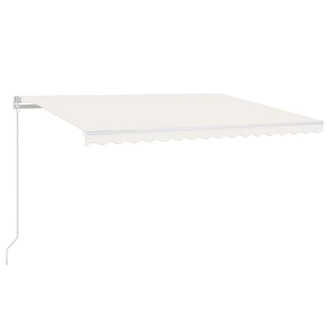 vidaXL Markise Manuell Einziehbar mit LED 450x300 cm Creme 3068922