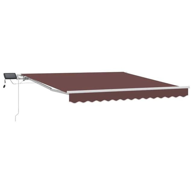 vidaXL Markise Manuell mit LED Braun 300x250 cm 3215374