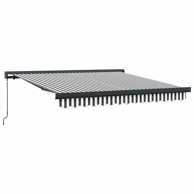 vidaXL Markise Einziehbar Anthrazit und Weiß 3x2,5 m Stoff & Aluminium 3216128