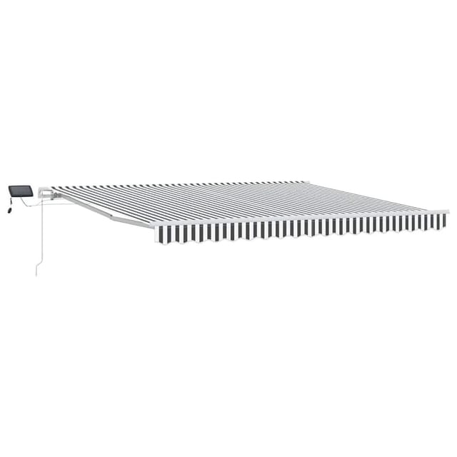 vidaXL Markise Manuell mit LED Anthrazit & Weiß 400x300 cm 3215784
