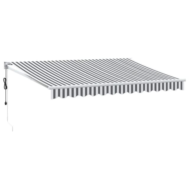 vidaXL Markise Einziehbar Anthrazit & Weiß 3,5x2,5 m Stoff & Aluminium 3216114