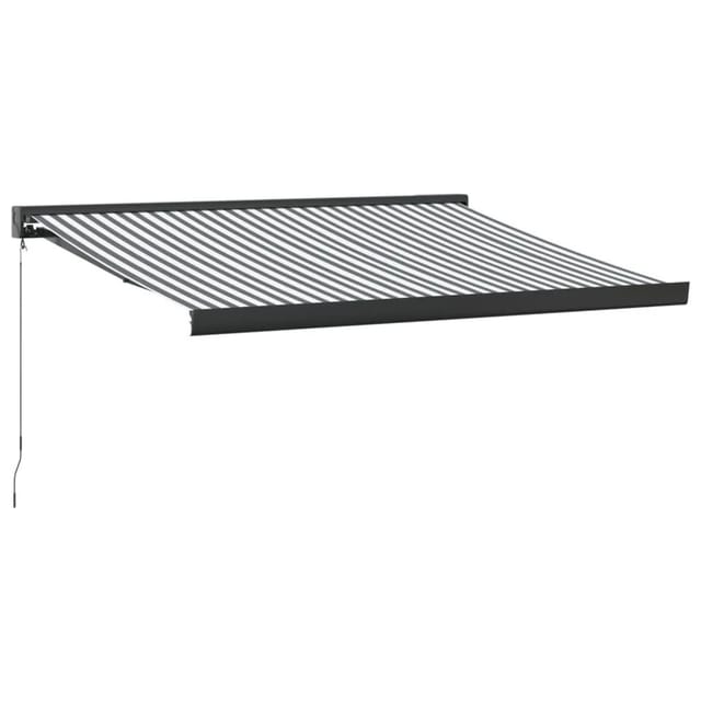 vidaXL Markise Einziehbar Anthrazit & Weiß 3,5x2,5 m Stoff & Aluminium 3216129