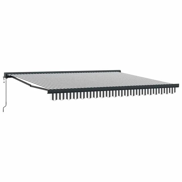 vidaXL Markise Einziehbar Anthrazit und Weiß 4x3 m Stoff und Aluminium 3216140