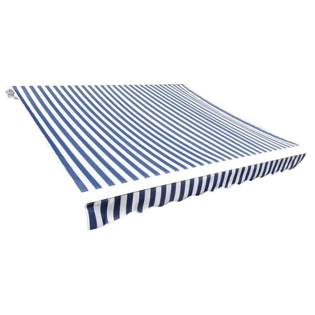 vidaXL Markisenbespannung Canvas Blau & Weiß 6x3 m ohne Rahmen 141012