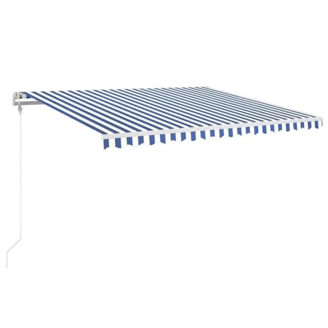 vidaXL Markise Automatisch Einziehbar 400x350 cm Blau und Weiß 3068986