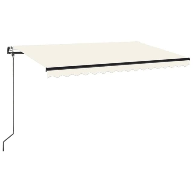 vidaXL Automatische Markise mit LED & Windsensor 450x350 cm Creme 3069212