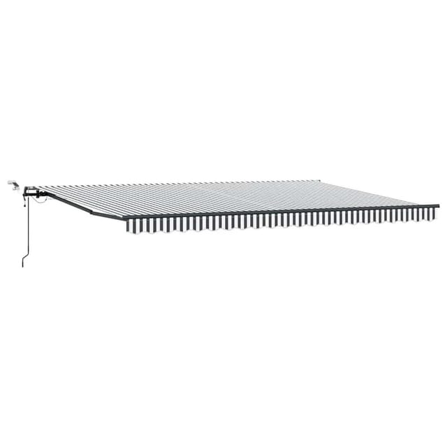 vidaXL Markise Automatisch mit LEDs Anthrazit & Weiß 500x300 cm 3310241