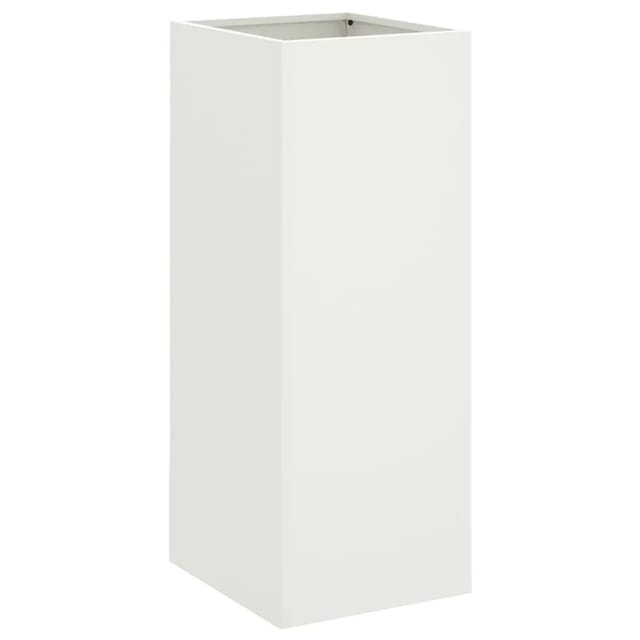vidaXL Pflanzkübel Weiß 32x29x75 cm Stahl 841572