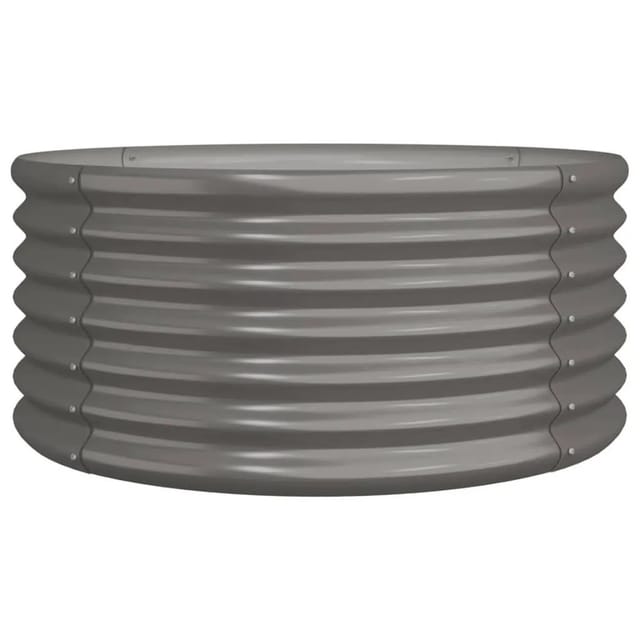 vidaXL Pflanzkübel Verzinkter Stahl 80x80x36 cm Grau 318854