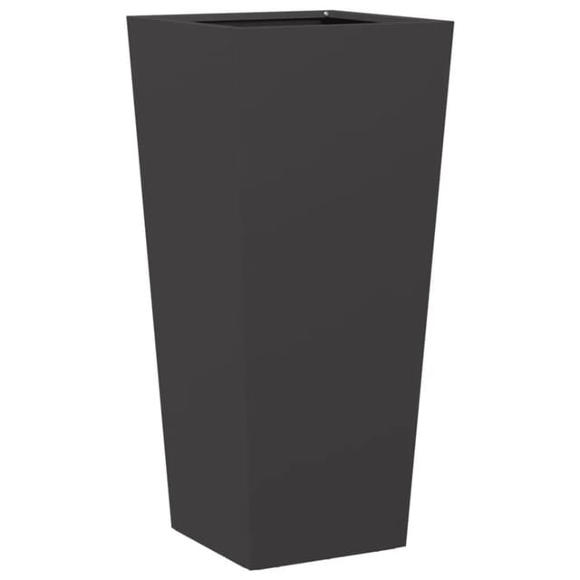 vidaXL Pflanzkübel Schwarz 35x35x75 cm Stahl 851080