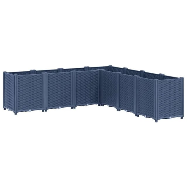 vidaXL Pflanzkübel Blaugrau 160x160x53 cm PP 367866