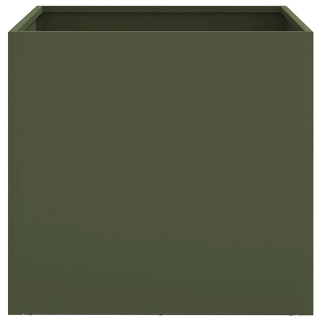 vidaXL Pflanzkübel 2 Stk Olivgrün 49x47x46 cm Stahl 841566