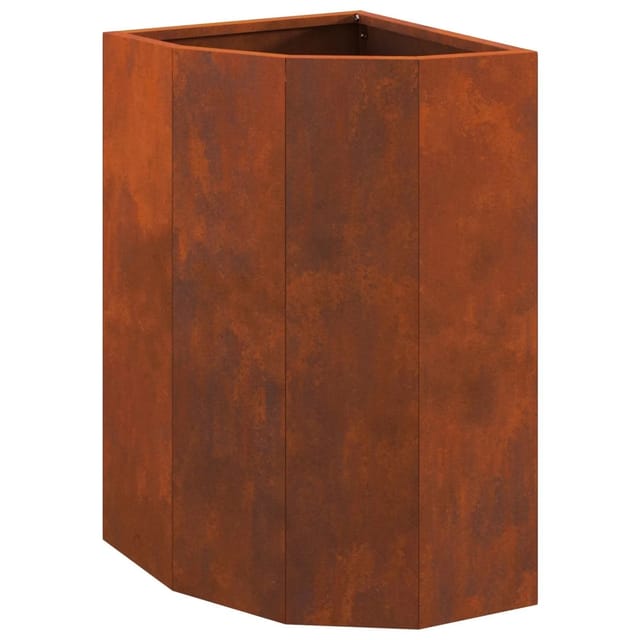 vidaXL Eckpflanzer Rostig 30 x 30 x 50 cm Wetterfeststahl 883681