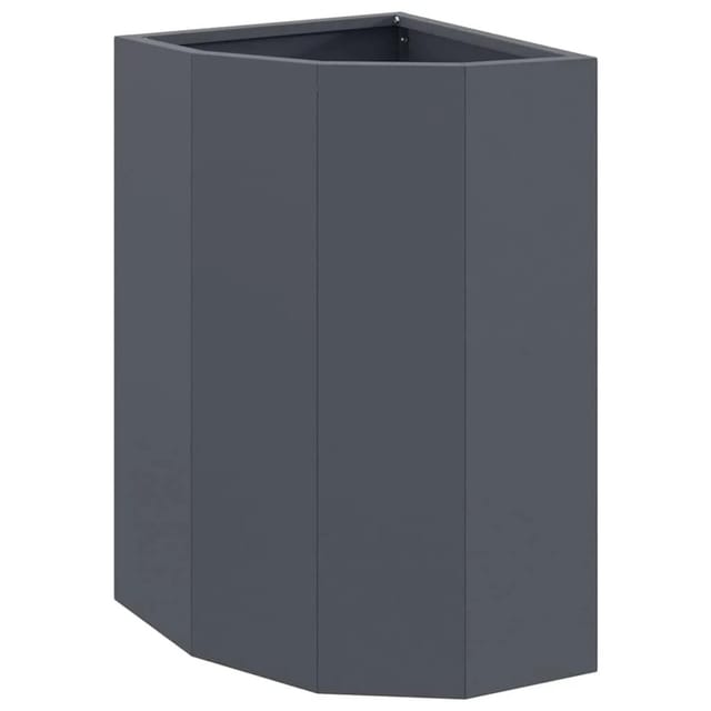 vidaXL Eckpflanzer Anthrazit 30 x 30 x 50 cm Stahl 883677