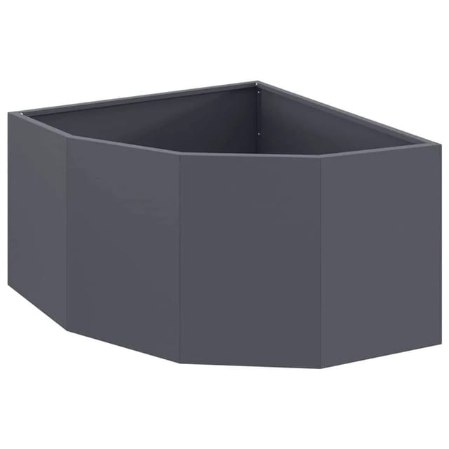 vidaXL Eckpflanzer Anthrazit 60 x 60 x 35 cm Stahl 883642