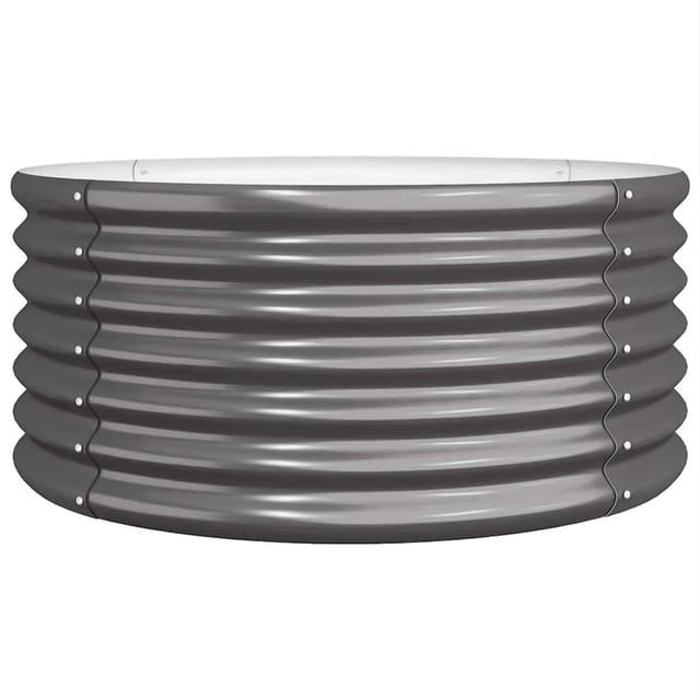vidaXL Pflanzkübel Verzinkter Stahl 80x80x36 cm Anthrazit 318856