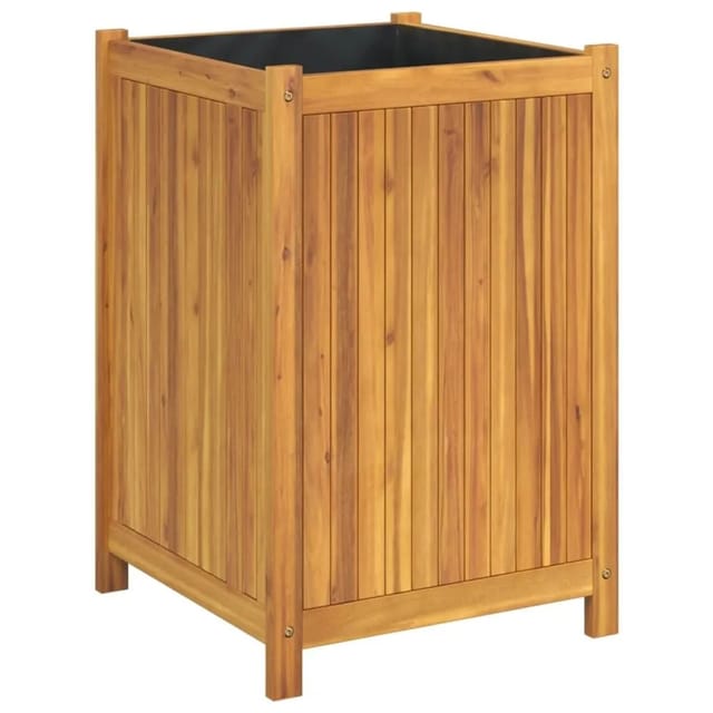 vidaXL Pflanzkübel mit Einlage 50x50x75 cm Massivholz Akazie 366444