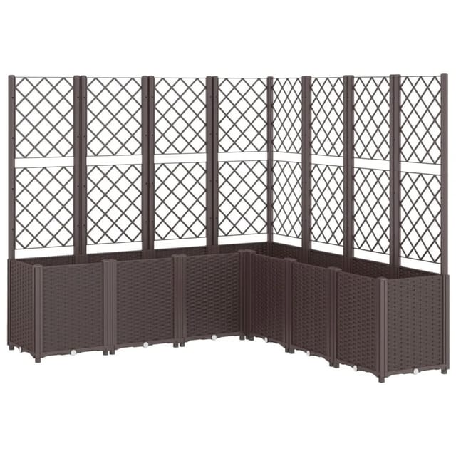 vidaXL Pflanzkübel mit Rankgitter Braun 160x160x140 cm PP 367885