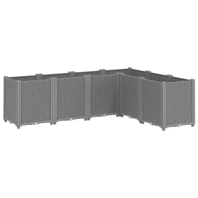 vidaXL Pflanzkübel Hellgrau 160x120x53 cm PP 367862