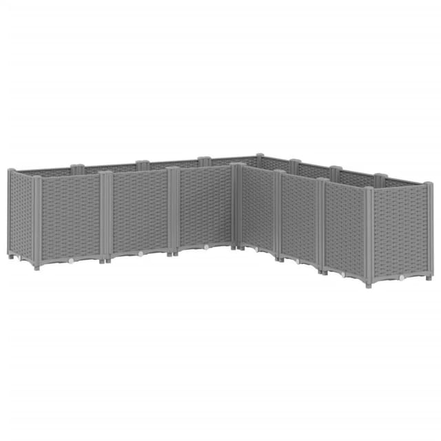 vidaXL Pflanzkübel Hellgrau 160x160x53 cm PP 367867
