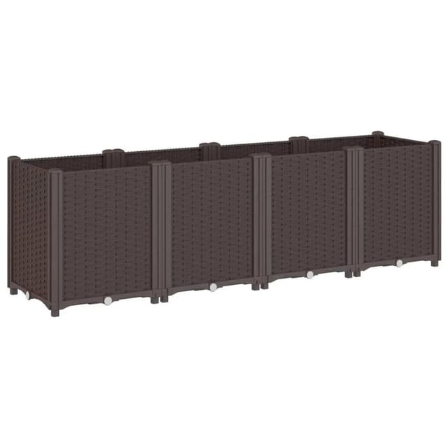 vidaXL Pflanzkübel Braun 160x40x53 cm PP 367860