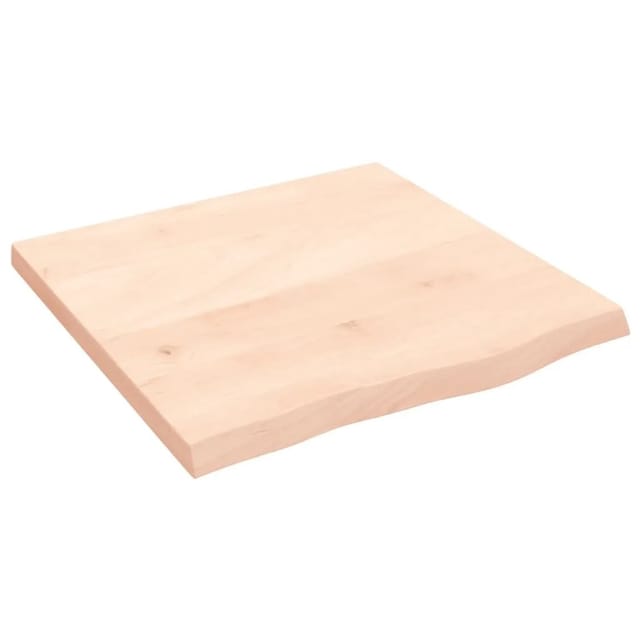 vidaXL Tischplatte 60x60x2-4 cm Massivholz Eiche Unbehandelt 3156288