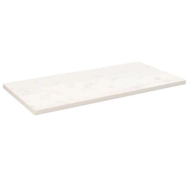 vidaXL Tischplatte Weiß 110x60x2,5 cm Massivholz Kiefer Rechteckig 824421