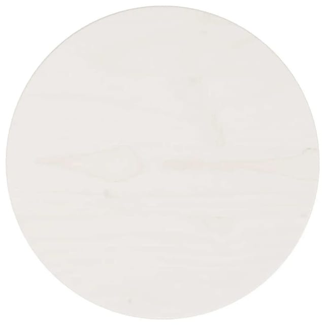 vidaXL Tischplatte Weiß Ø30x2,5 cm Massivholz Kiefer 813651