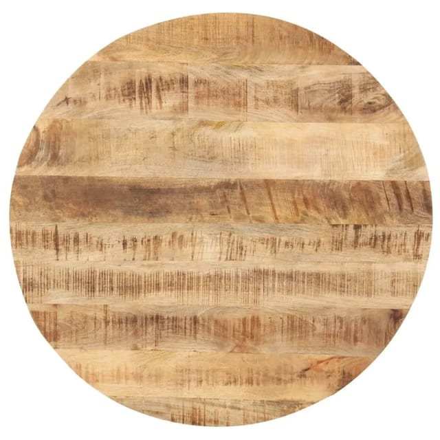 vidaXL Tischplatte Massivholz Mango Rund 25-27 mm 60 cm 286006