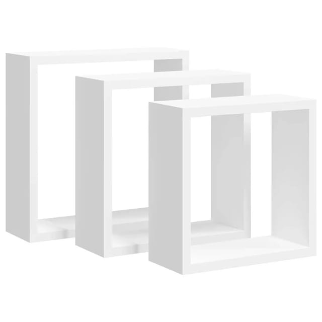 vidaXL Würfelregale 3 Stk Weiß MDF 323949