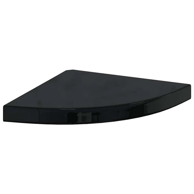 vidaXL Eck-Schweberegal Hochglanz-Schwarz 35x35x3,8 cm MDF 323910