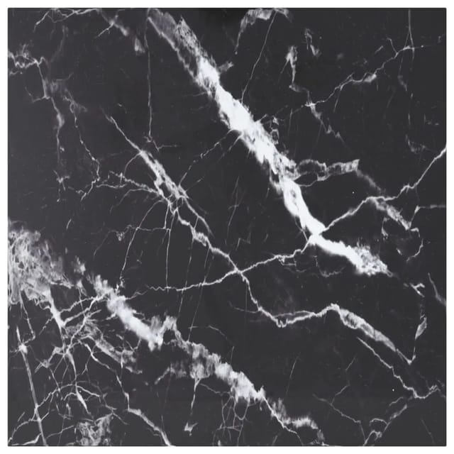 vidaXL Tischplatte Schwarz 80x80 cm 6 mm Hartglas in Marmoroptik 322273