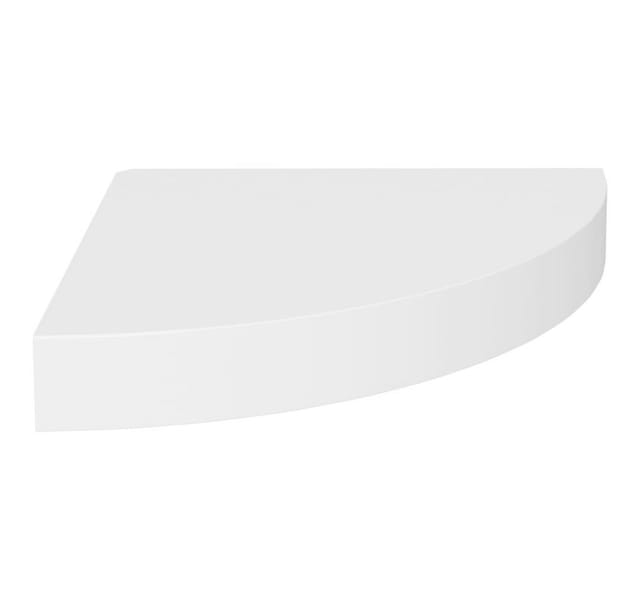 vidaXL Eck-Schweberegale 2 Stk Weiß 25x25x3,8 cm MDF 323896
