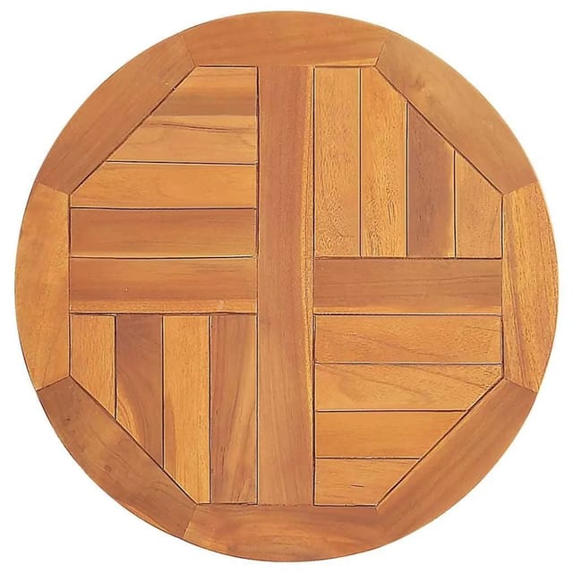 vidaXL Tischplatte Massivholz Teak Rund 2,5 cm 50 cm 316154
