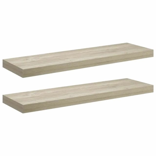 vidaXL Schweberegale 2 Stk Eiche-Optik 80x23,5x3,8 cm MDF 323878