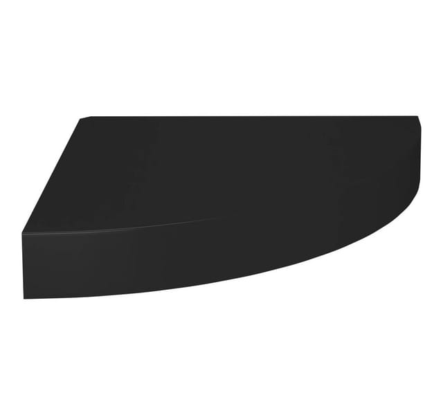 vidaXL Eck-Schweberegal Schwarz 25x25x3,8 cm MDF 323898