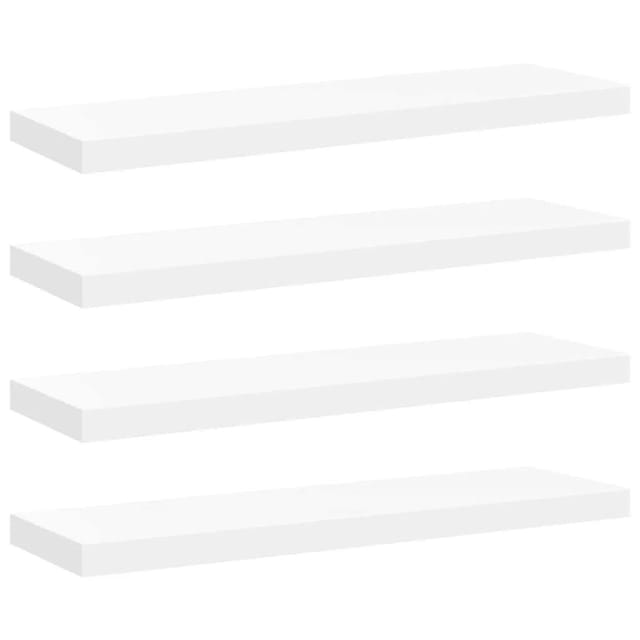 vidaXL Schweberegale 4 Stk Weiß 80x23,5x3,8 cm MDF 323816