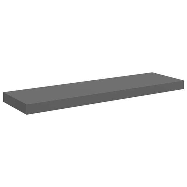 vidaXL Schweberegal Hochglanz-Grau 80x23,5x3,8 cm MDF 323793