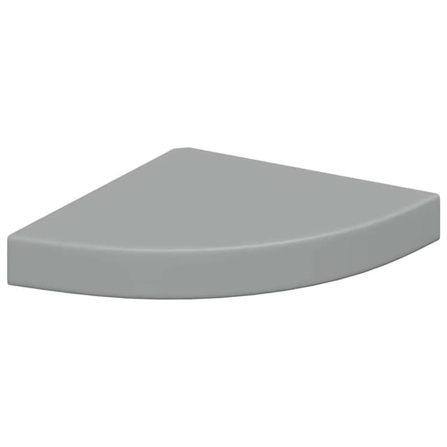 vidaXL Eck-Schweberegal Grau 25x25x3,8 cm MDF 323901