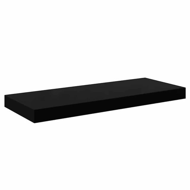 vidaXL Schweberegal Hochglanz-Schwarz 60x23,5x3,8 cm MDF 323769