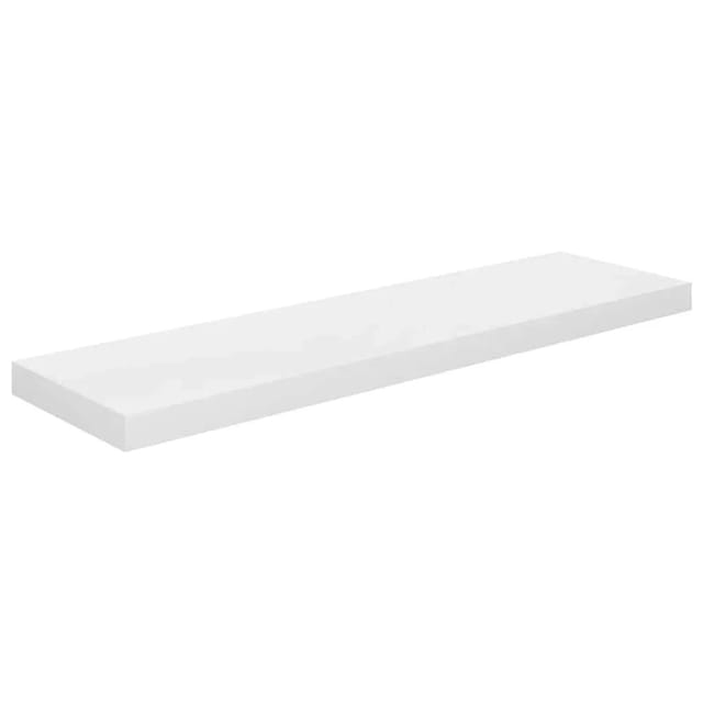 vidaXL Schweberegal Hochglanz-Weiß 90x23,5x3,8 cm MDF 323754