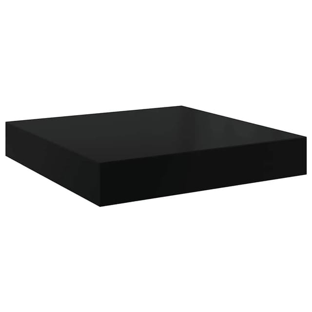 vidaXL Schweberegal Hochglanz-Schwarz 23x23,5x3,8 cm MDF 323760