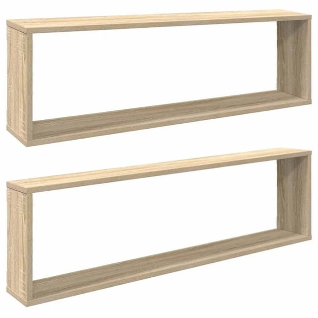 vidaXL Würfelregale 2 Stk Sonoma-Eiche 100x15x30 cm Holzwerkstoff 807088