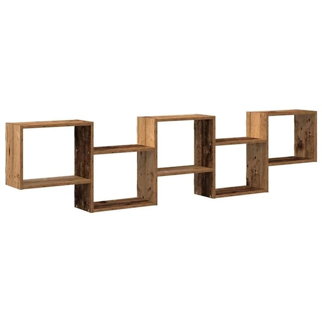 vidaXL Würfelregal 5 Fächer Altholz-Optik Holzwerkstoff 860002