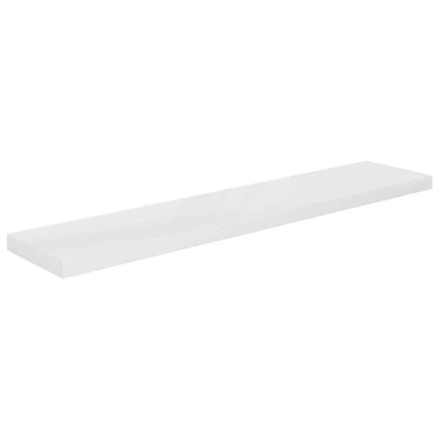 vidaXL Schweberegal Hochglanz-Weiß 120x23,5x3,8 cm MDF 323757